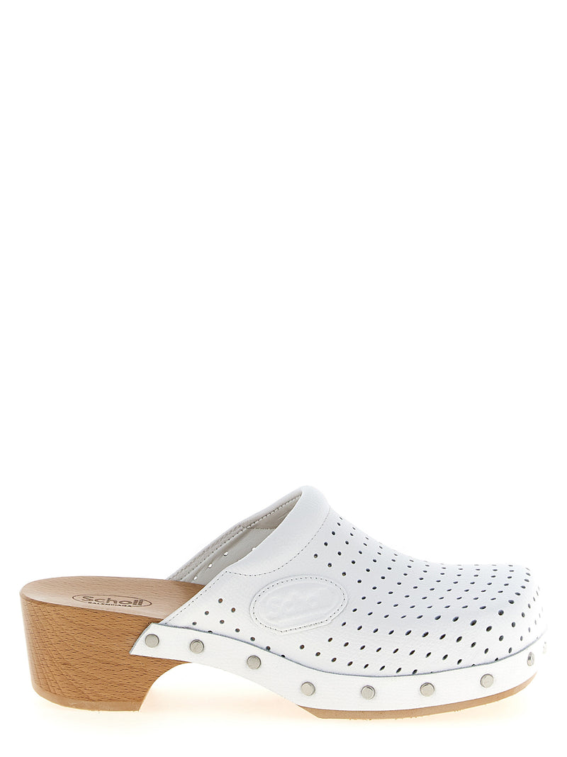 Sabots Balenciaga en cuir de veau blanc