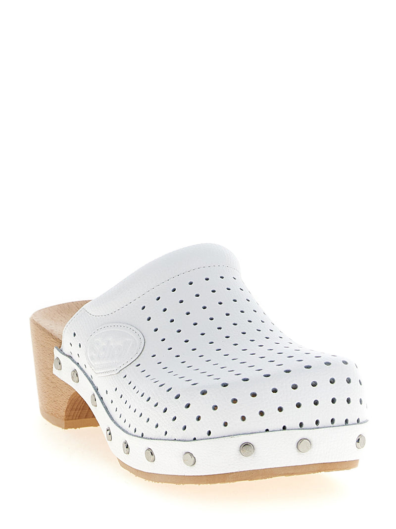 Sabots Balenciaga en cuir de veau blanc