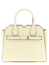 Valextra Milano Mini Handbag in White Calfskin