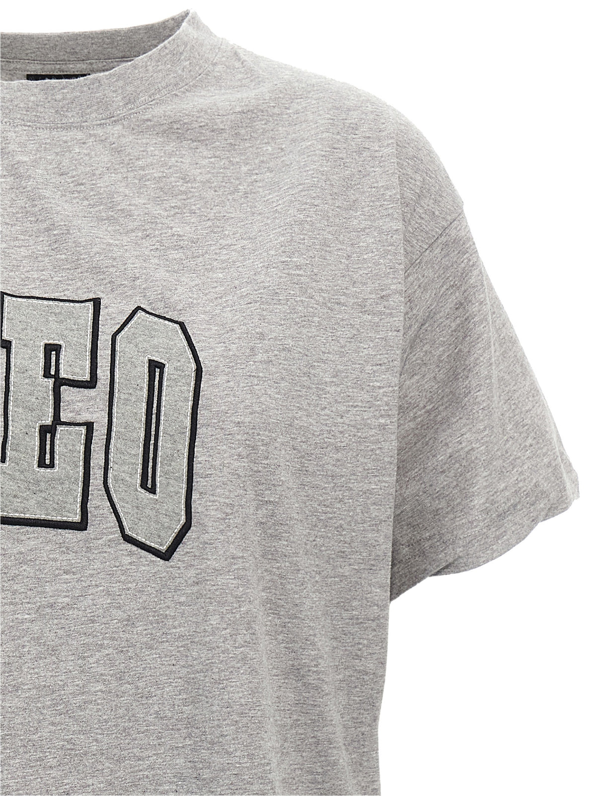 Balenciaga Gray Cotton T-Shirt with CEO Team Logo