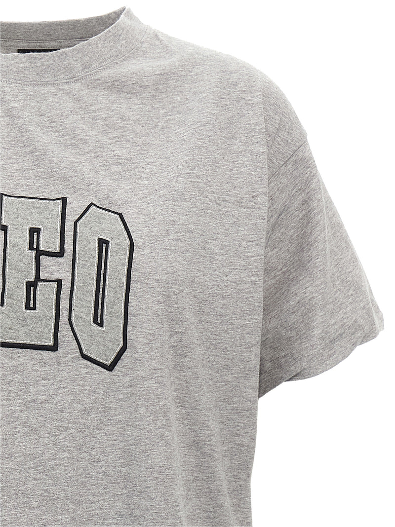 Balenciaga Gray Cotton T-Shirt with CEO Team Logo