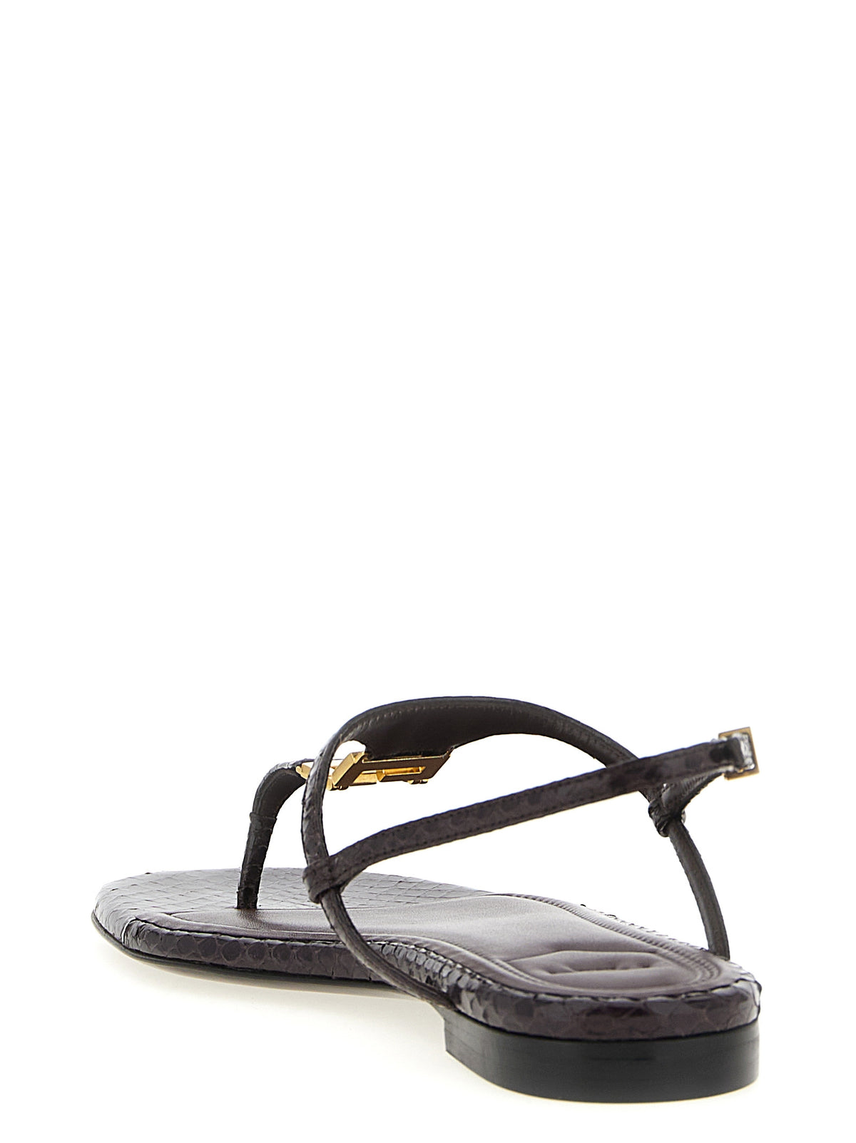 Sandales plates Fendi en élasthanne violet