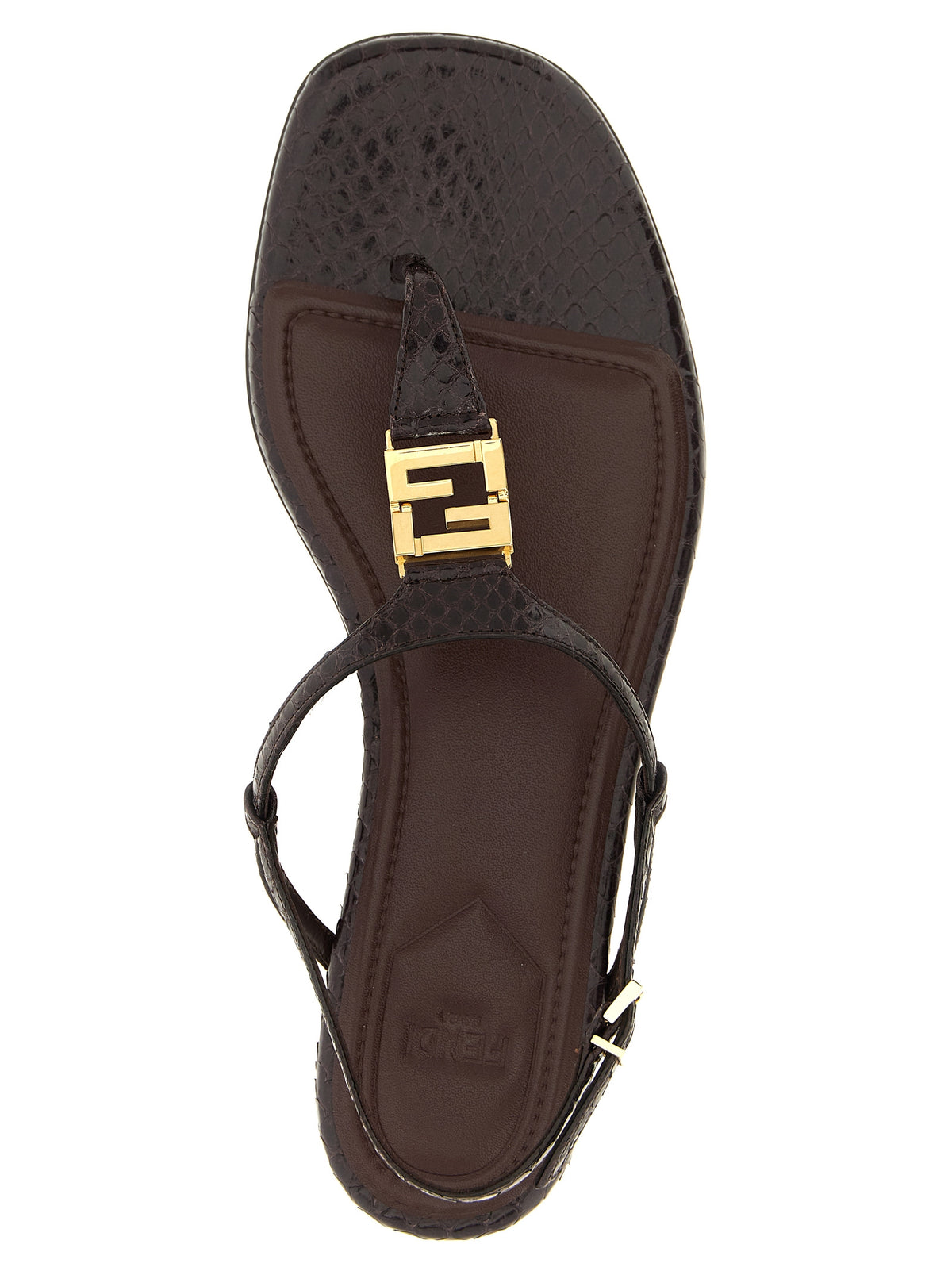 Sandales plates Fendi en élasthanne violet