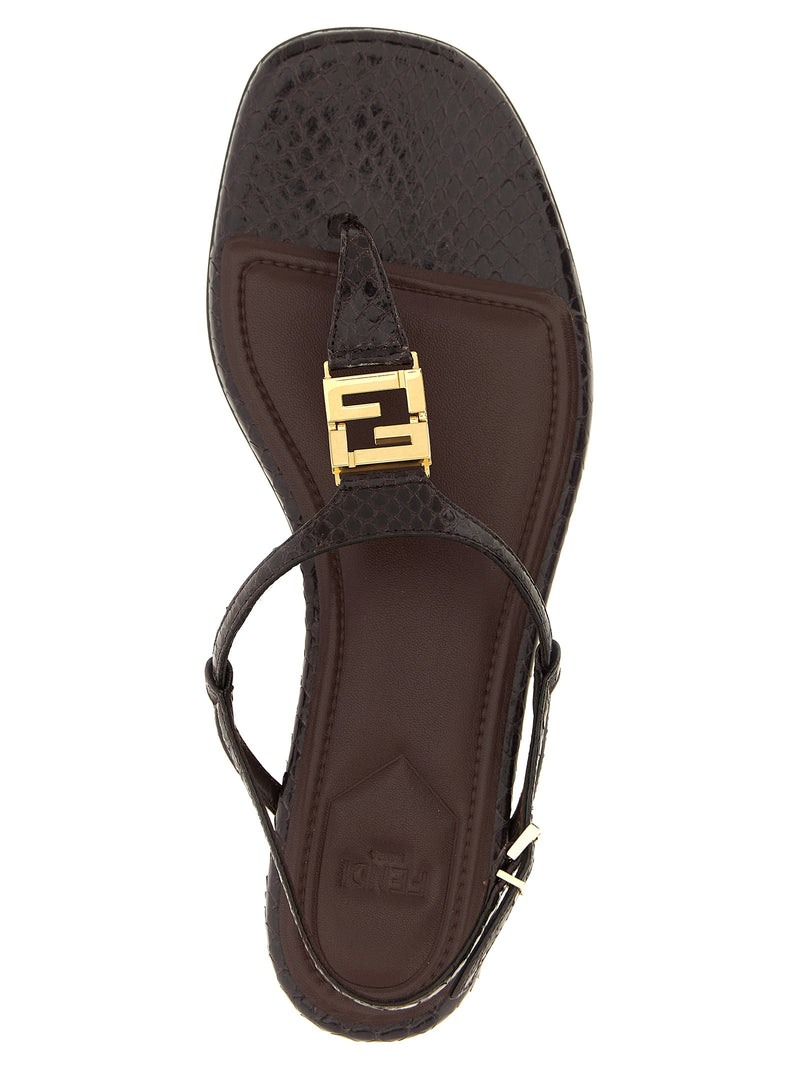 Fendi Purple Elastane Flat Sandals