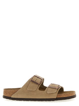 Mules Birkenstock en cuir marron