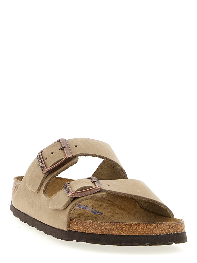 Mules Birkenstock en cuir marron