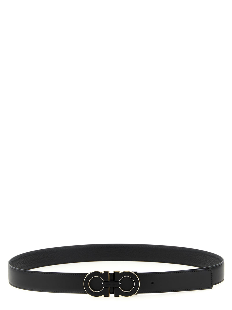 Ceinture Ferragamo en cuir de veau noir