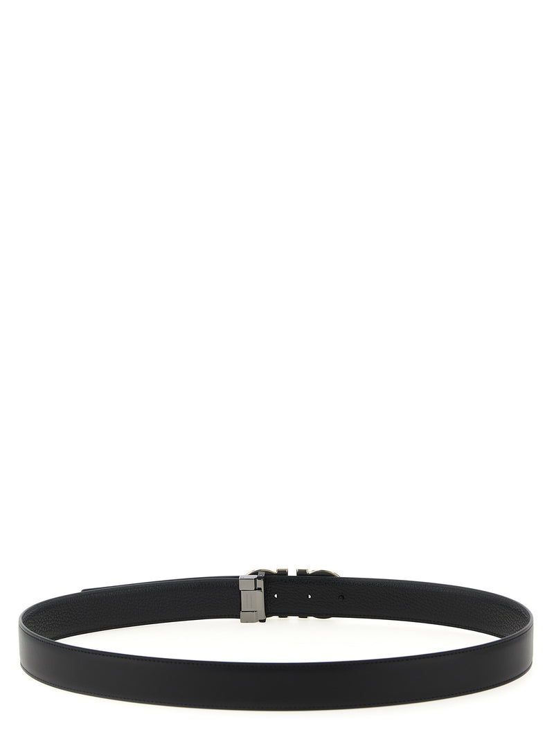 Ceinture Ferragamo en cuir de veau noir