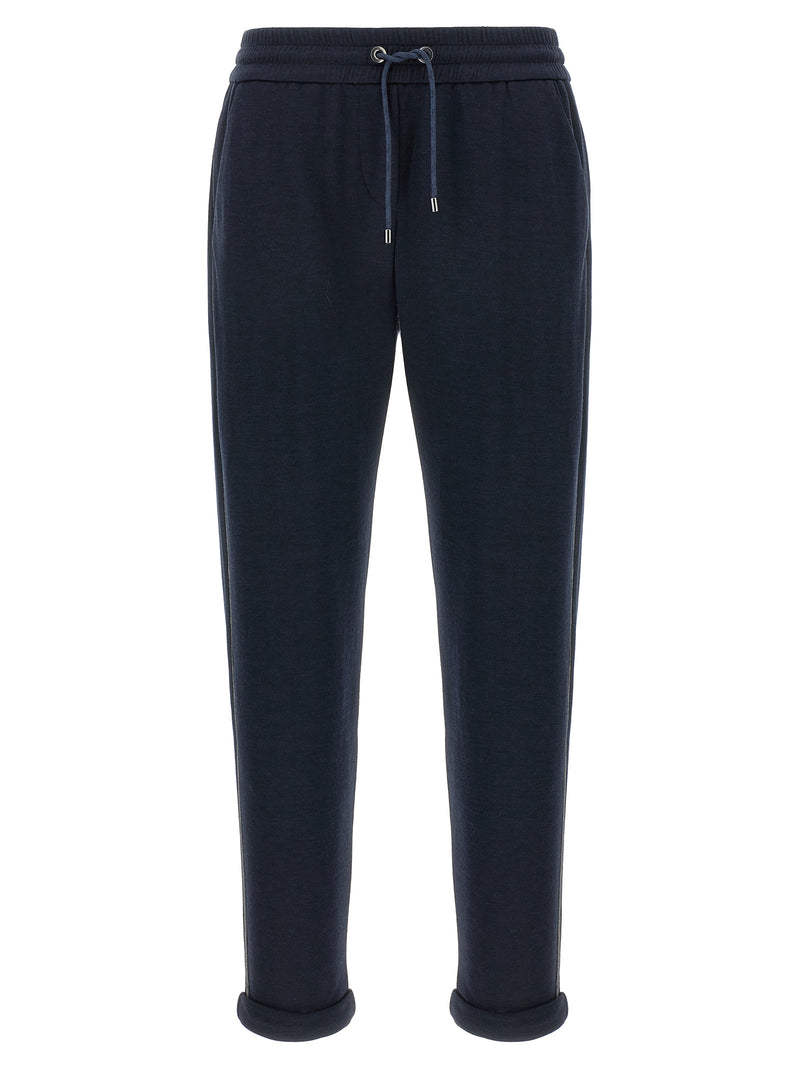 Brunello Cucinelli Blue Cotton Joggers - Luxurious Athleisure Wear