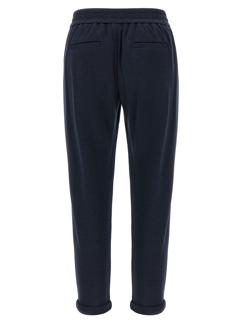 Brunello Cucinelli Blue Cotton Joggers - Luxurious Athleisure Wear