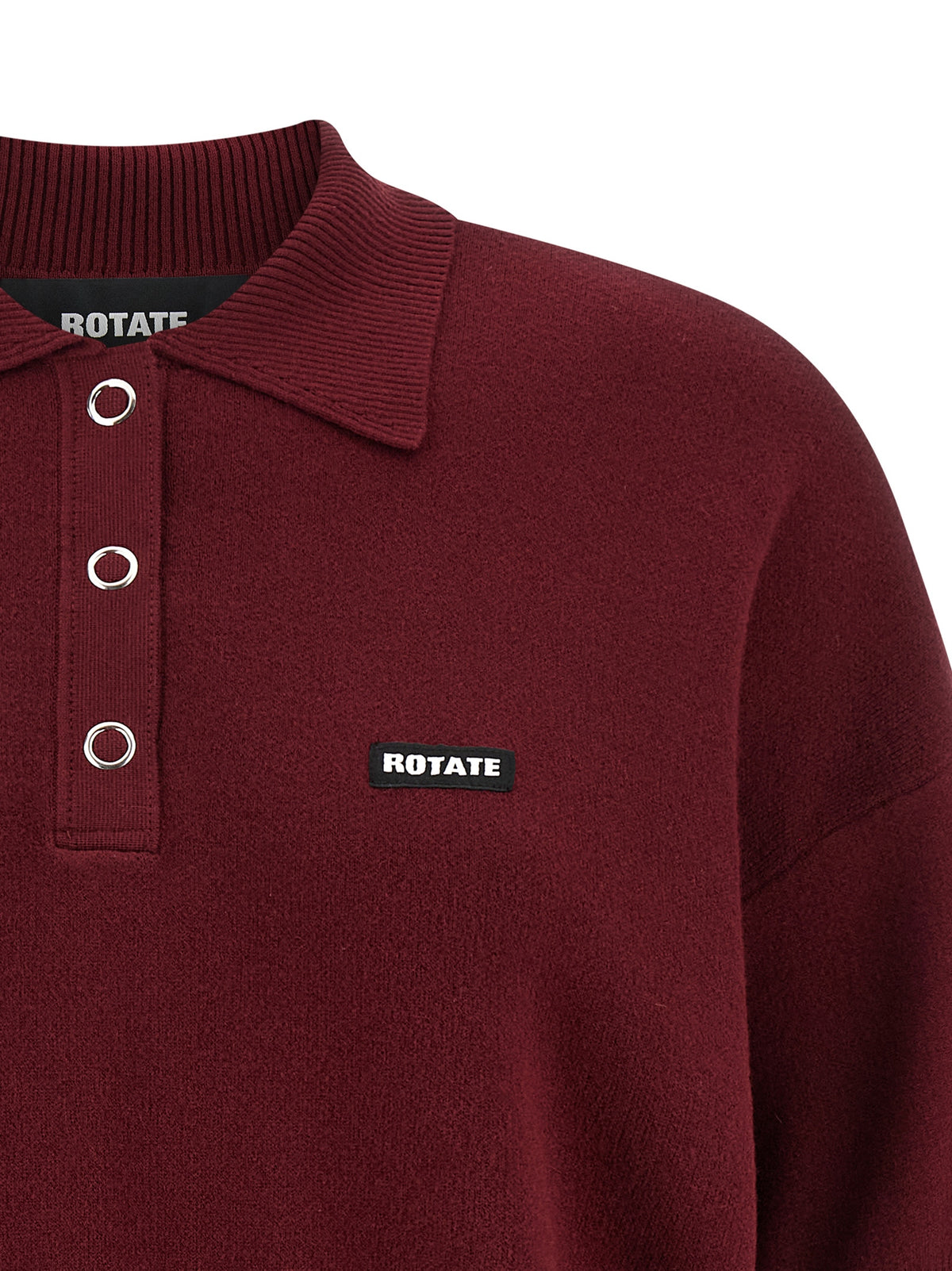 ROTATE BIRGER CHRISTENSEN Polo en mohair bordeaux