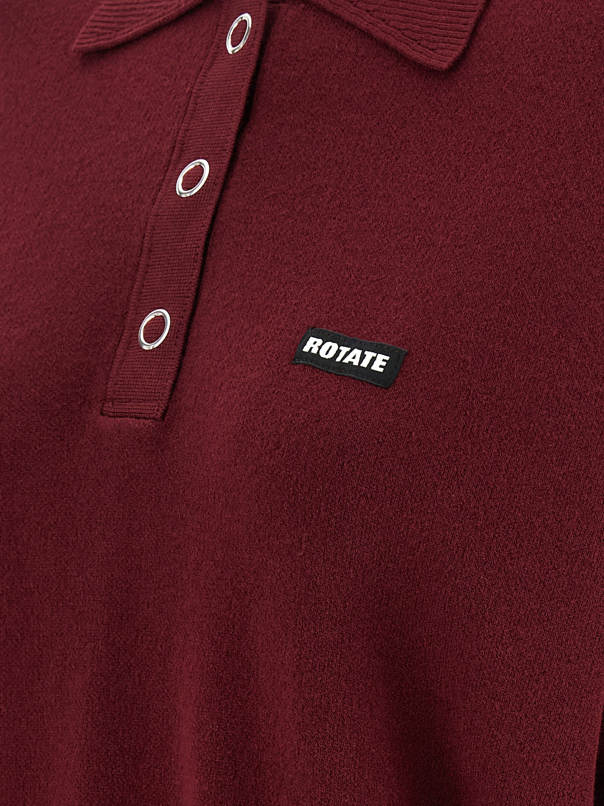 ROTATE BIRGER CHRISTENSEN Polo en mohair bordeaux
