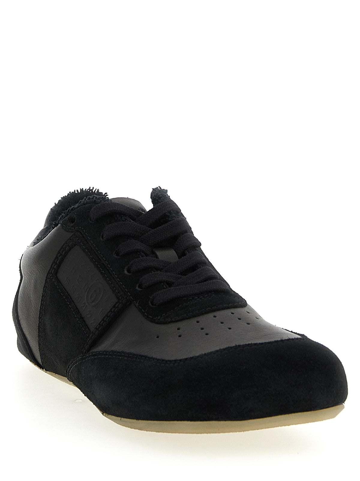 Baskets athlétiques MM6 Maison Margiela en cuir de veau noir