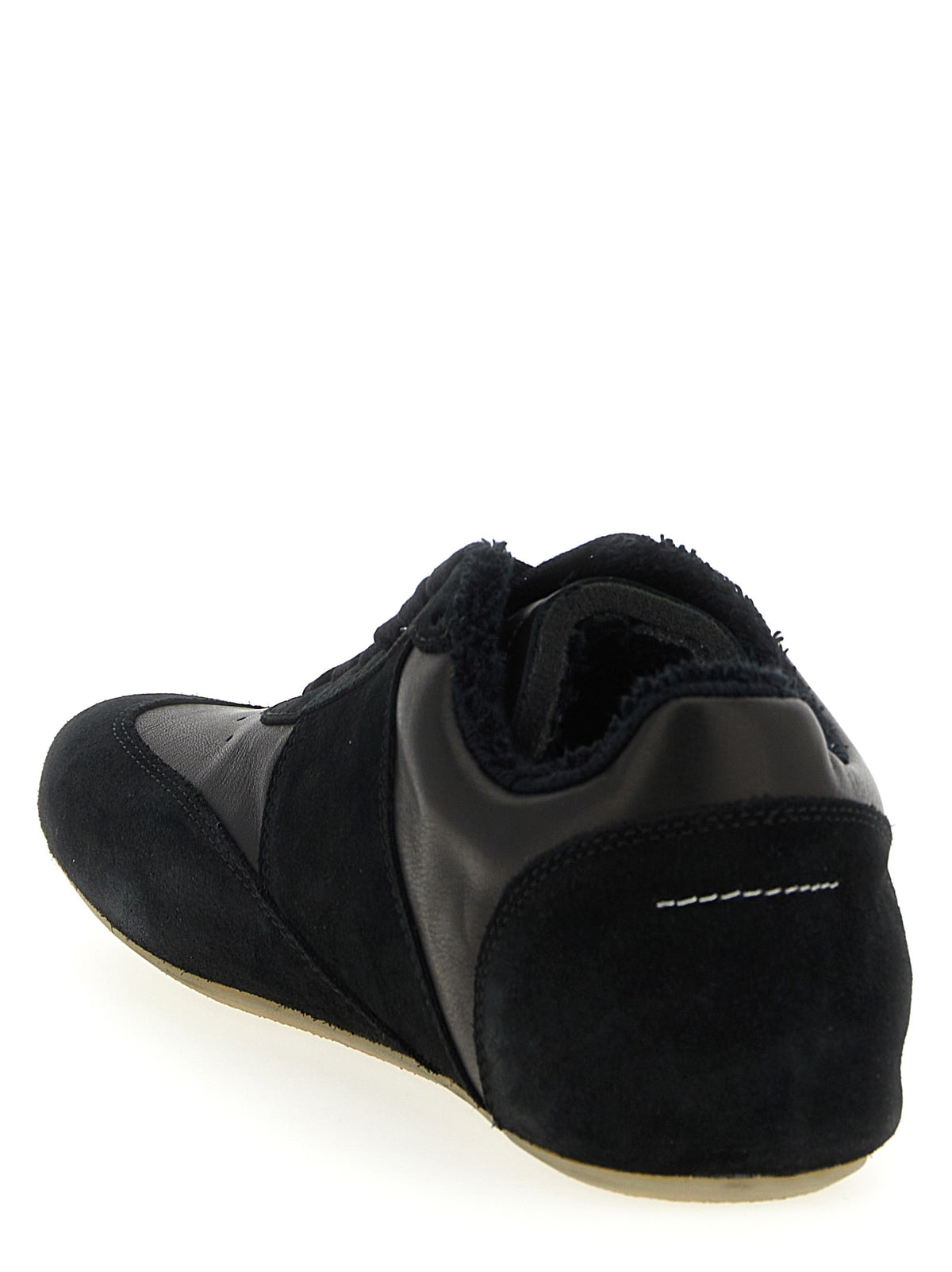 Baskets athlétiques MM6 Maison Margiela en cuir de veau noir