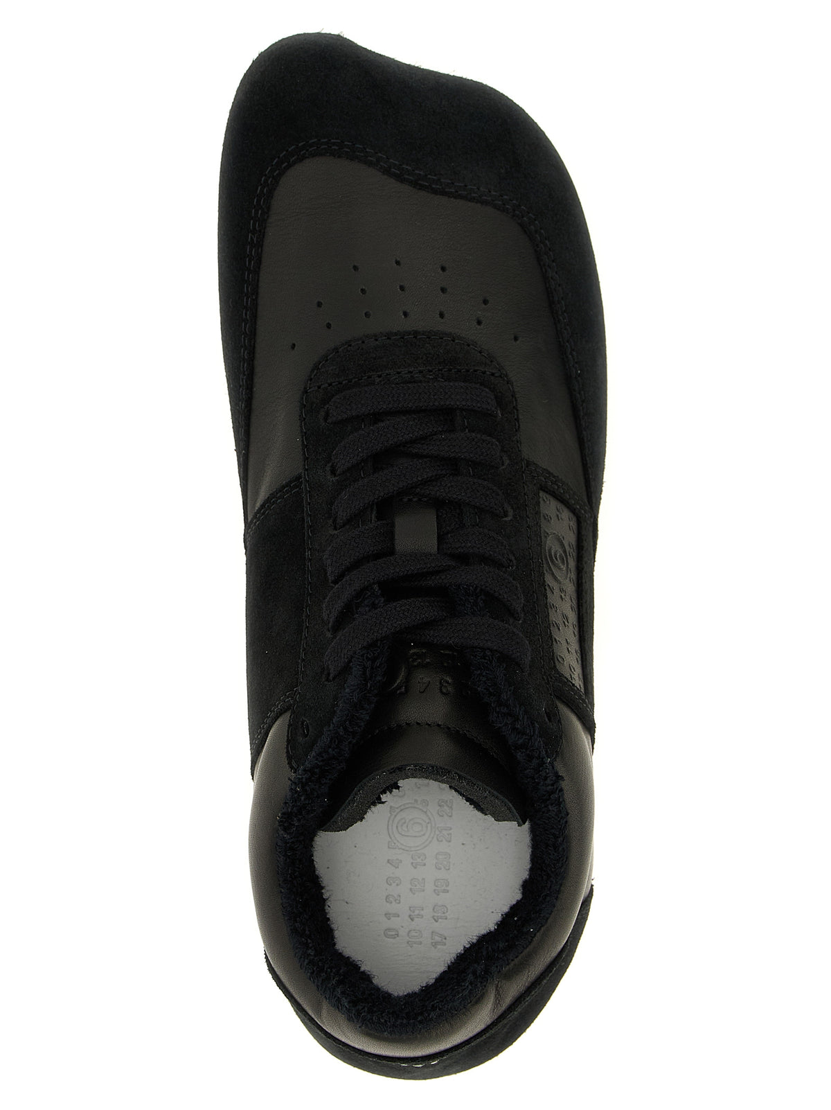 Baskets athlétiques MM6 Maison Margiela en cuir de veau noir