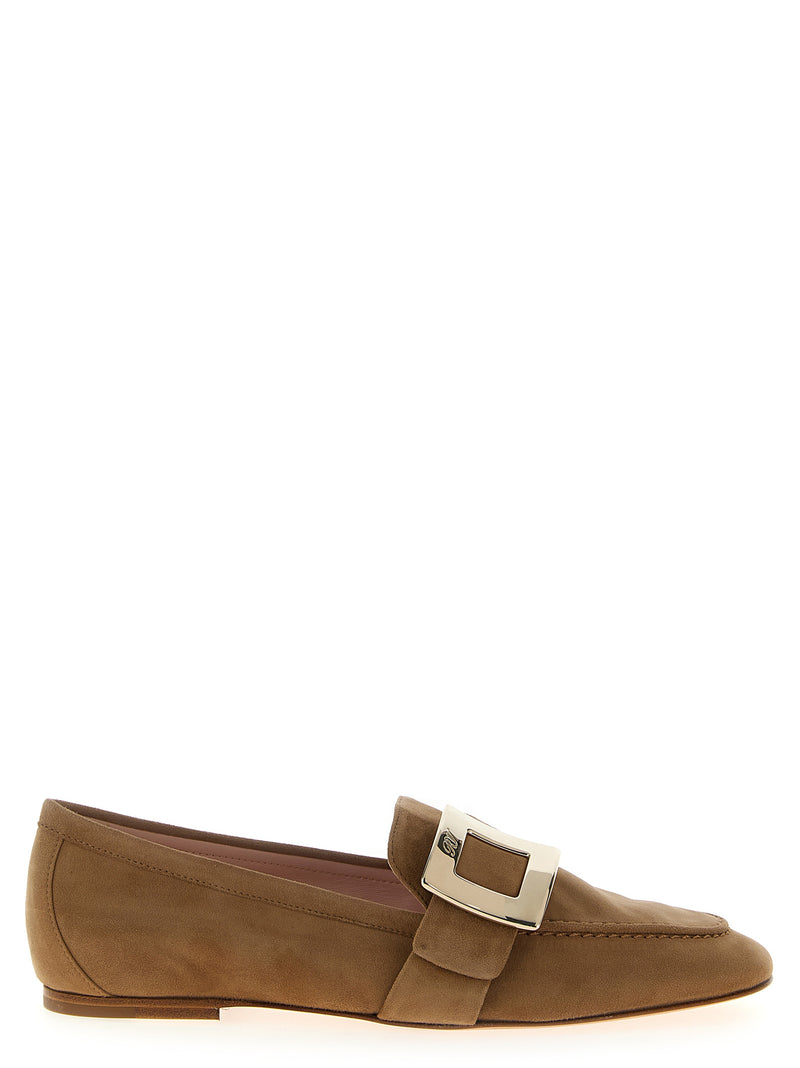 Roger Vivier Beige Goatskin Slip-On Loafers for Women