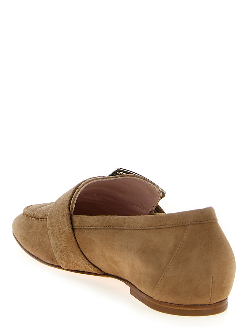 Roger Vivier Beige Goatskin Slip-On Loafers for Women