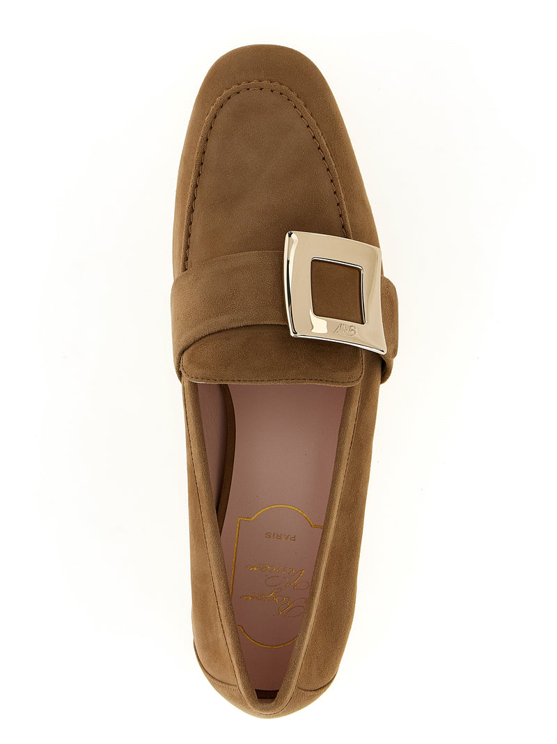 Roger Vivier Beige Goatskin Slip-On Loafers for Women