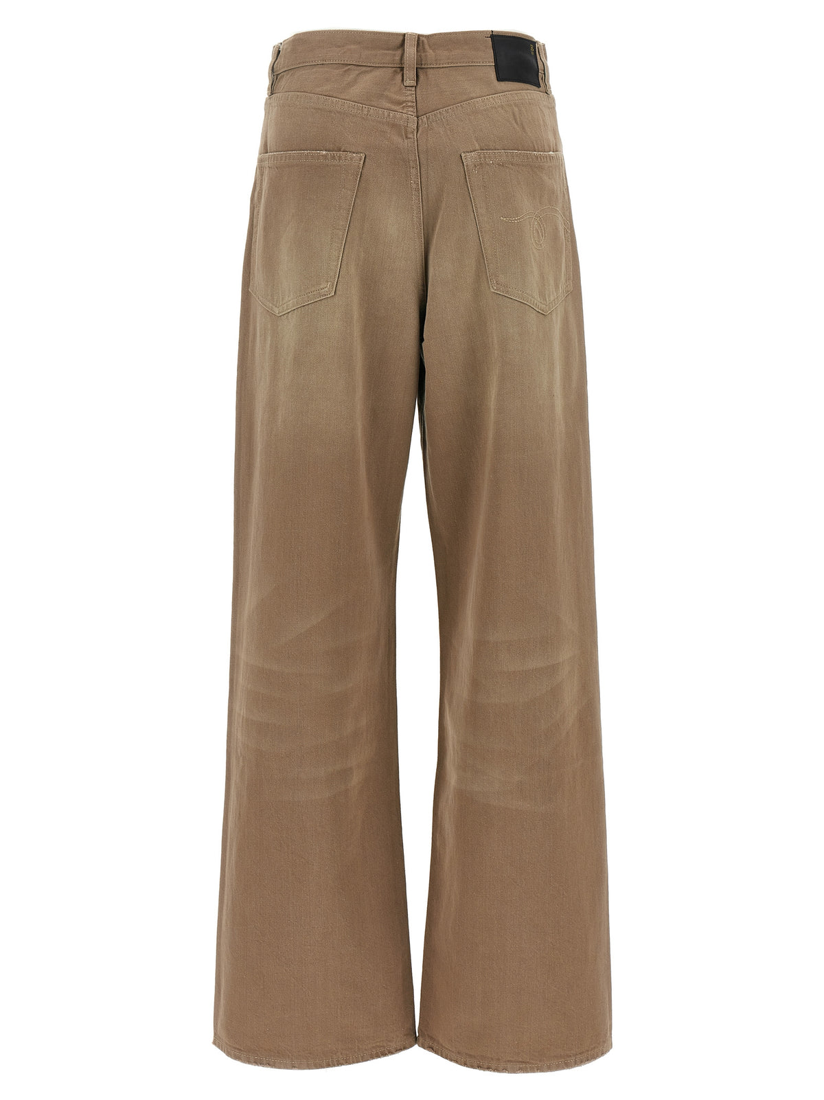 Jean taille haute en coton marron R13