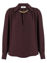 Elisabetta Franchi Purple Viscose Blouse