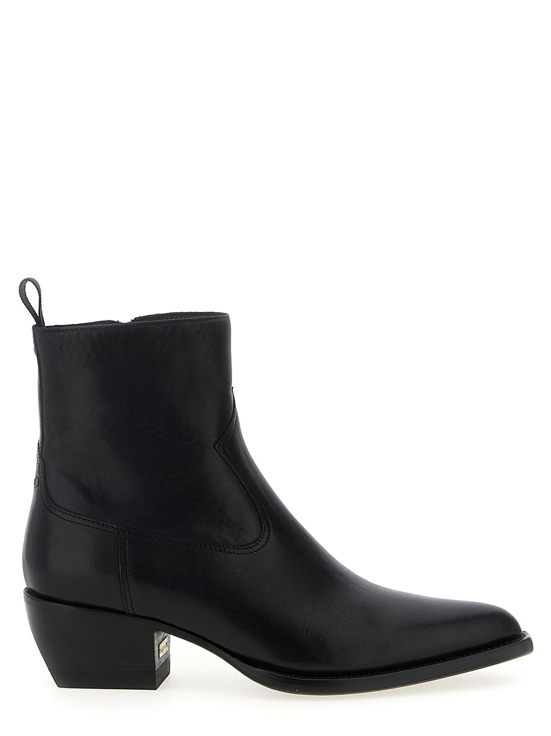 Bottes Chelsea Golden Goose en cuir de vachette noir