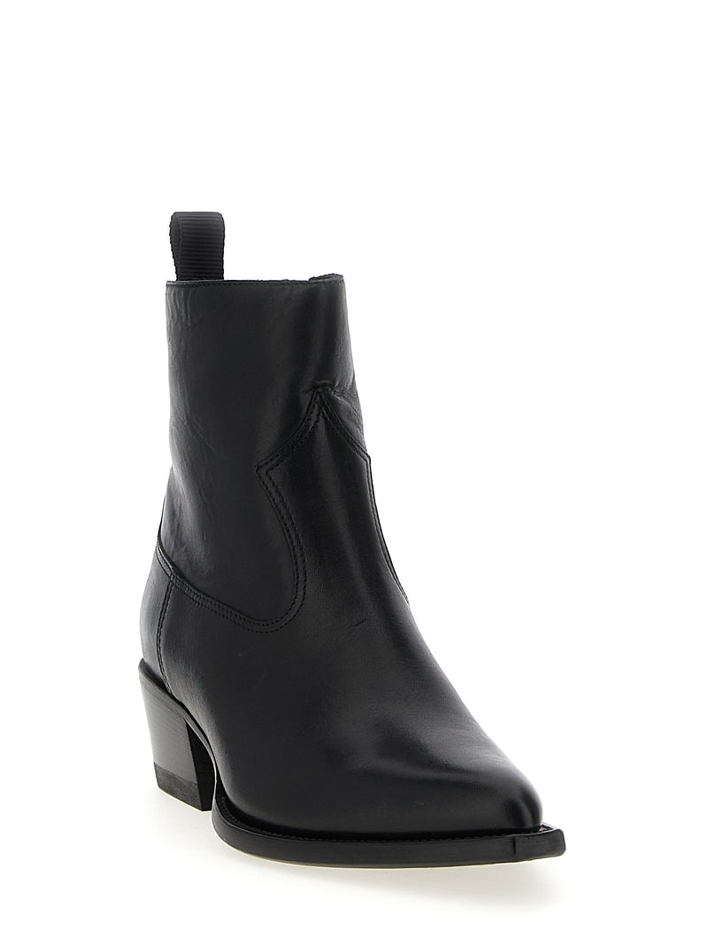 Bottes Chelsea Golden Goose en cuir de vachette noir