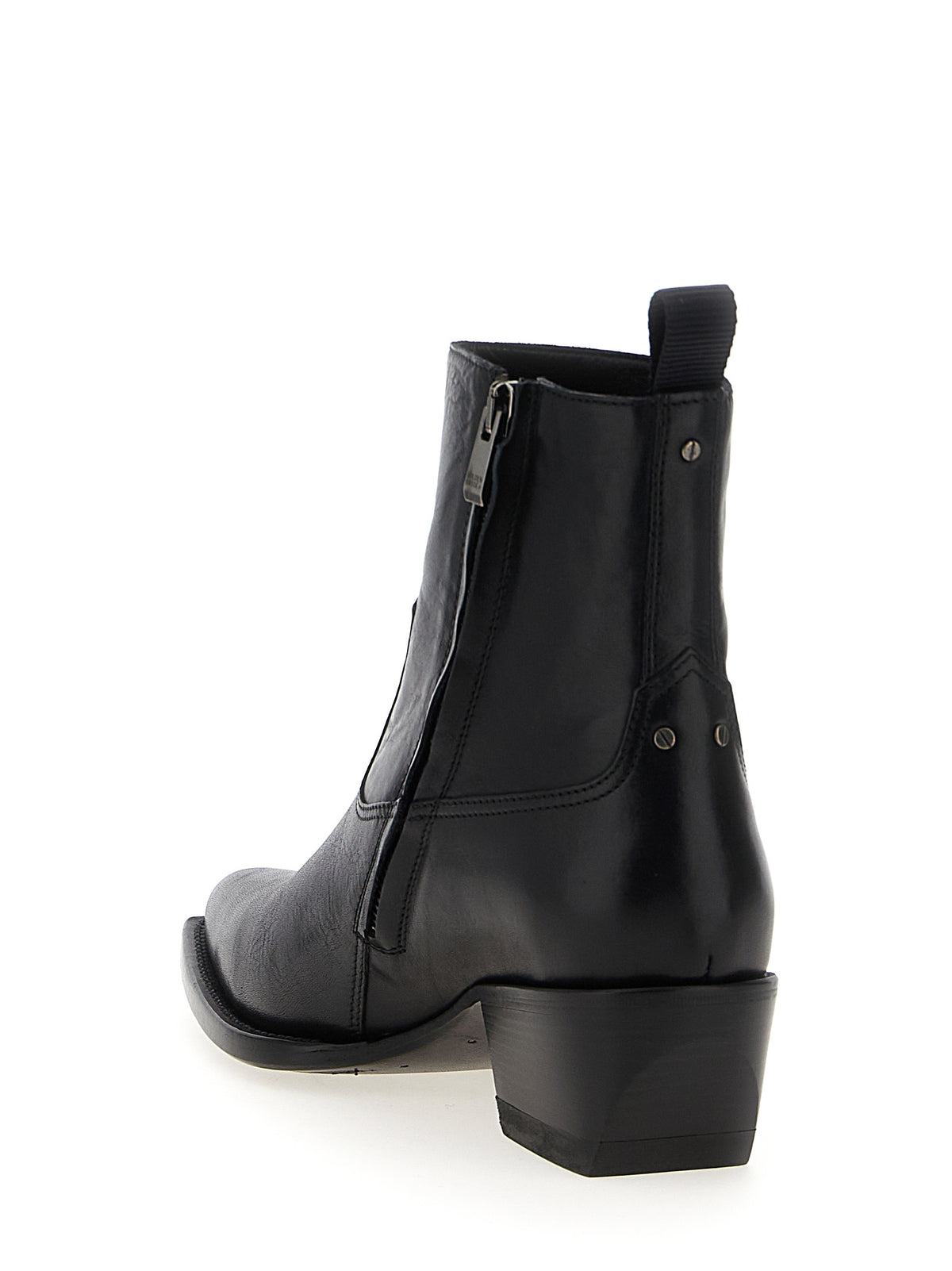 Bottes Chelsea Golden Goose en cuir de vachette noir