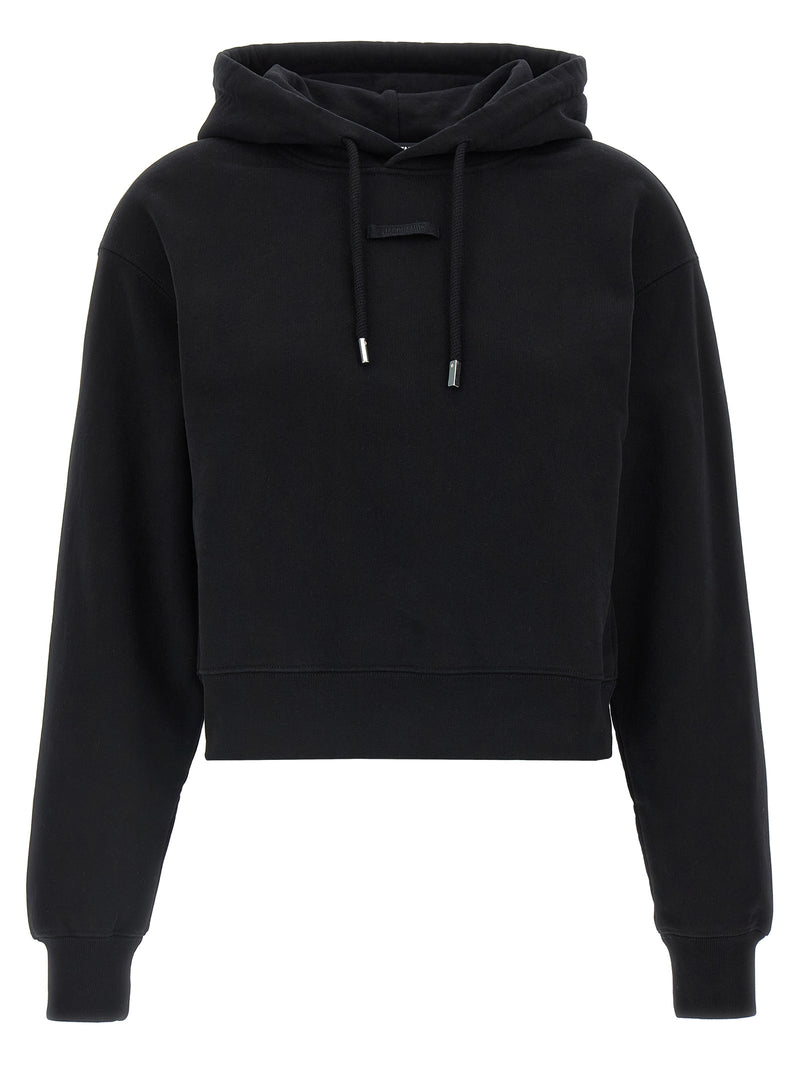 Jacquemus - Sweat à capuche en coton noir