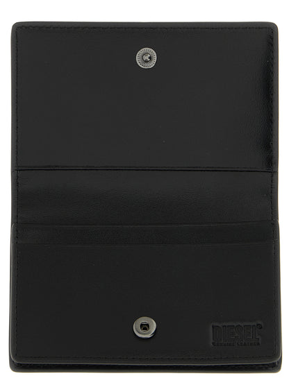 Diesel Black Leather Cardholder