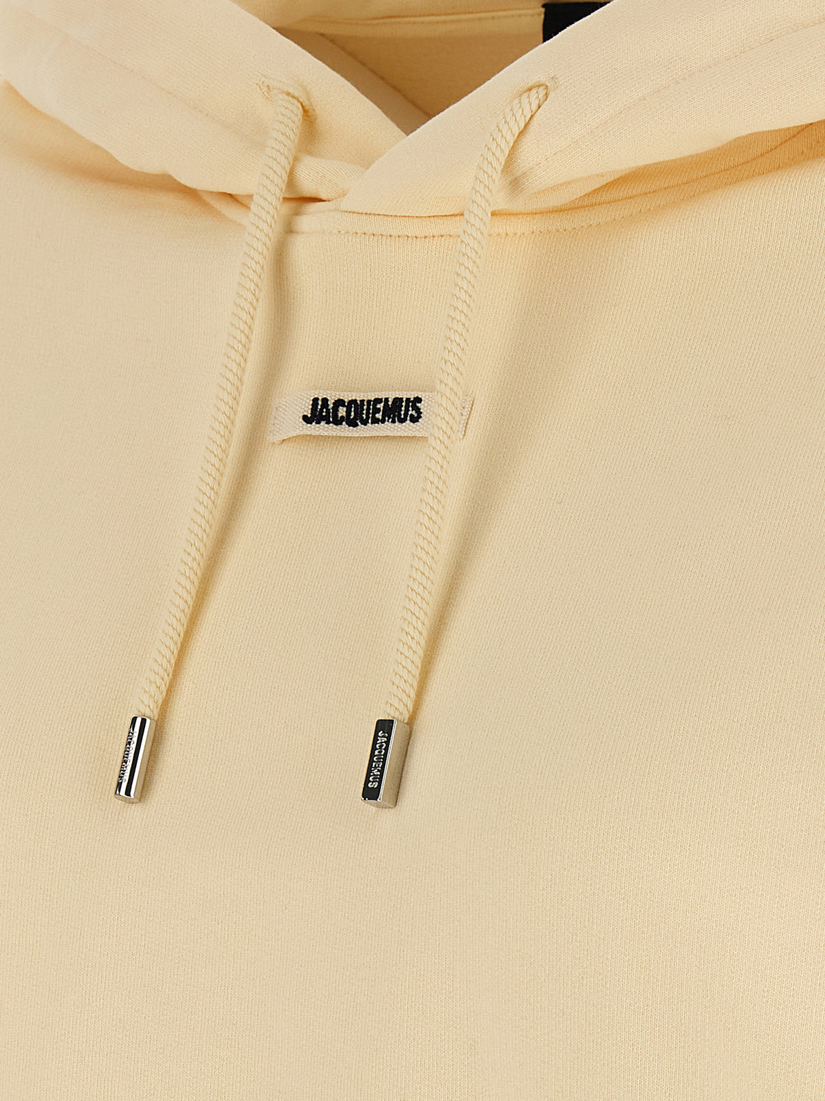 Sweat à capuche en coton beige Jacquemus