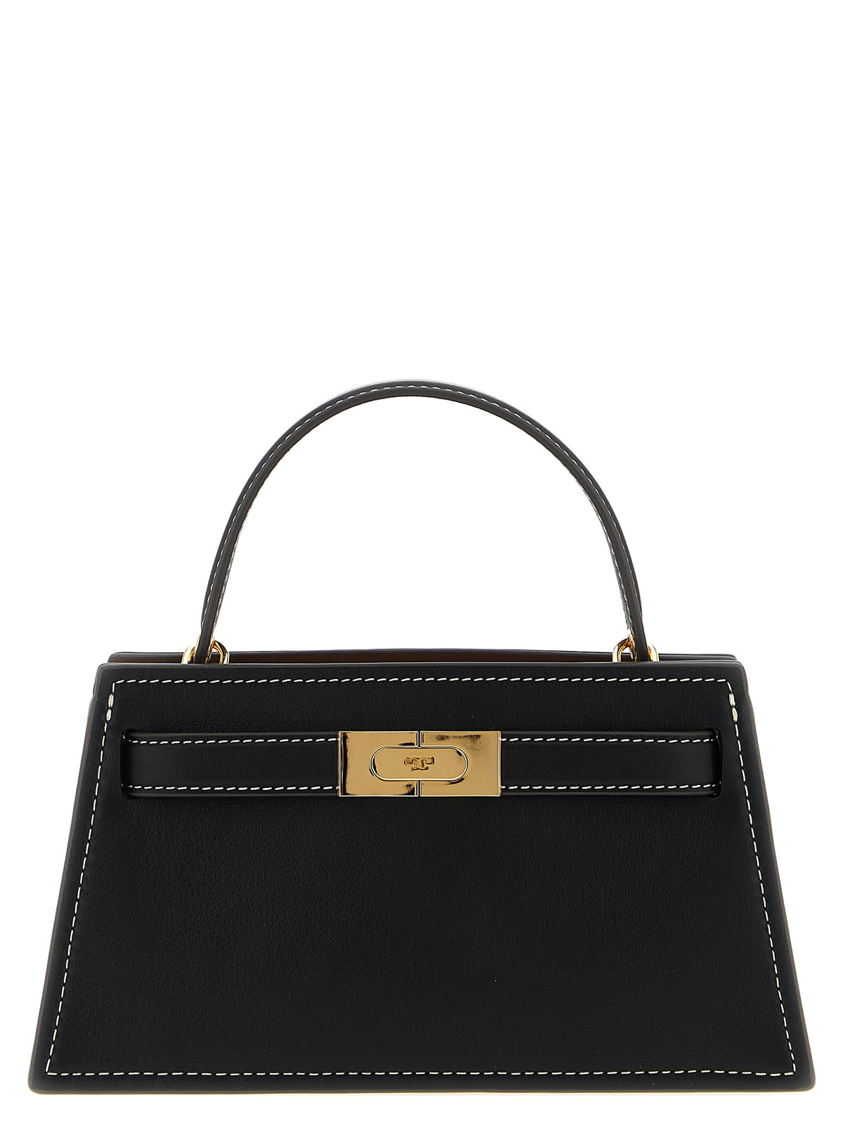 Tory Burch Petite Lee Radziwill Black Cowhide Handbag