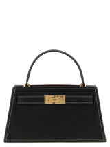 Tory Burch Petite Lee Radziwill Black Cowhide Handbag