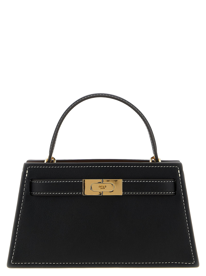 Tory Burch Petite Lee Radziwill Black Cowhide Handbag