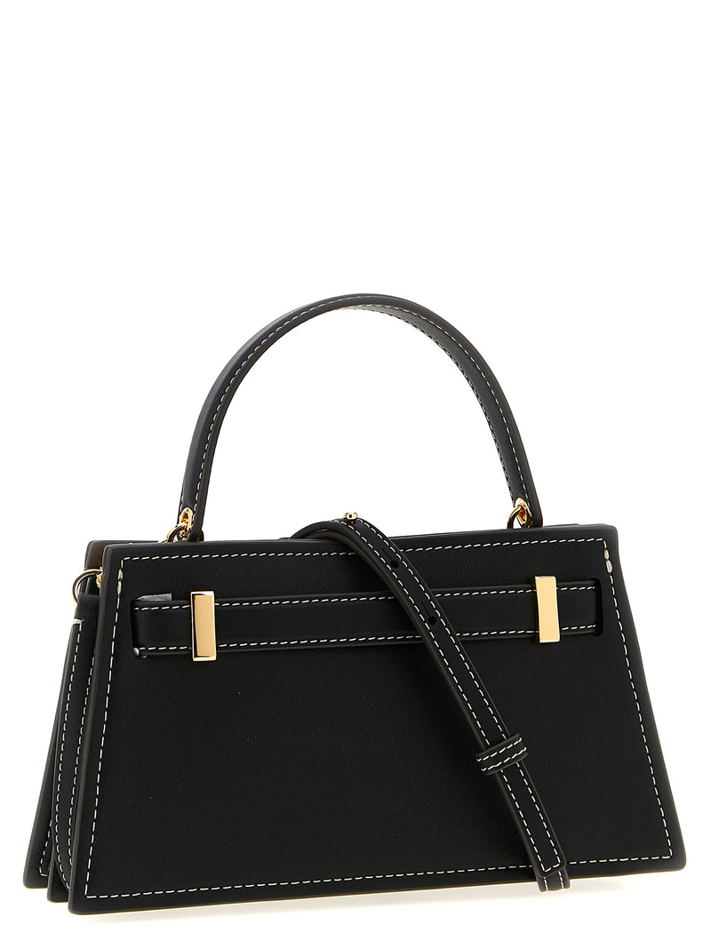 Tory Burch Petite Lee Radziwill Black Cowhide Handbag