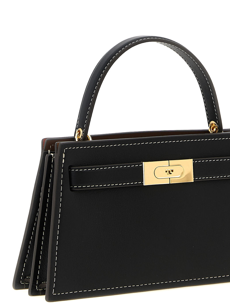 Tory Burch Petite Lee Radziwill Black Cowhide Handbag