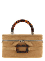 Roger Vivier Belle Vivier Vanity Beige Goatskin Handbag