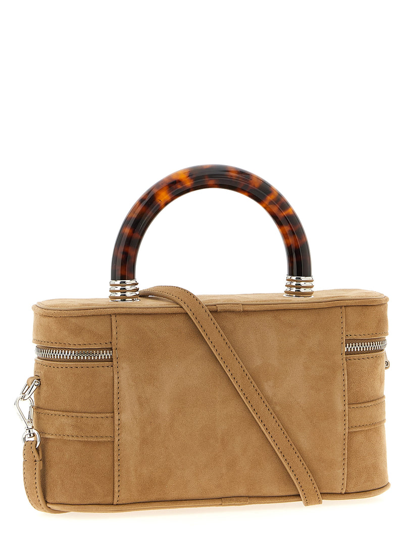 Roger Vivier Belle Vivier Vanity Beige Goatskin Handbag