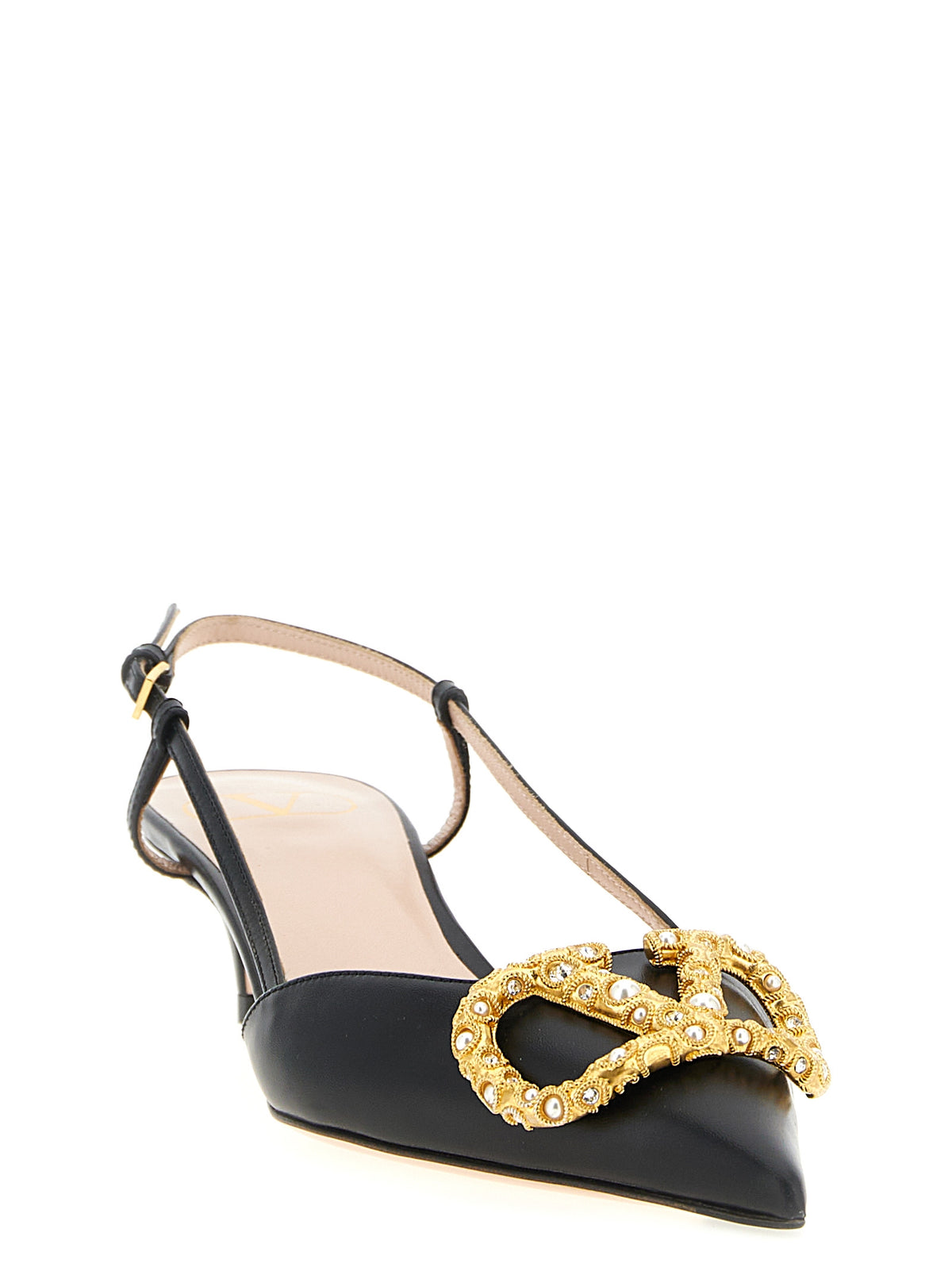 Escarpins Valentino Garavani en veau noir à talon mi-haut