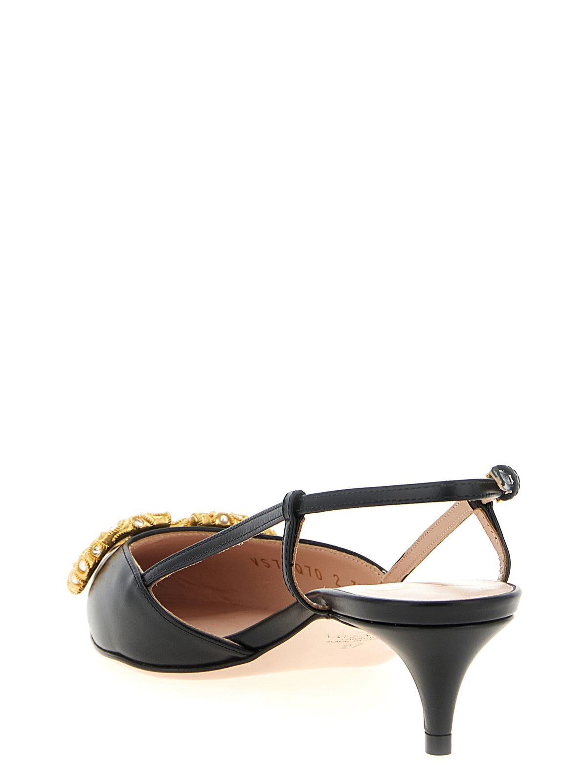 Escarpins Valentino Garavani en veau noir à talon mi-haut