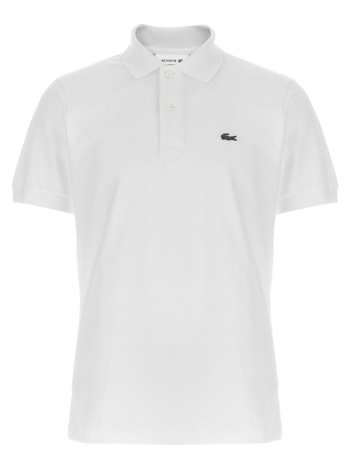 Polo Lacoste en coton blanc