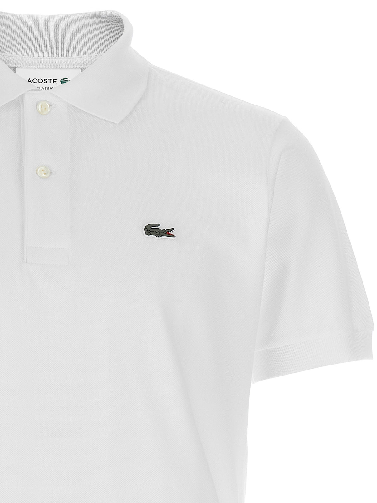 Polo Lacoste en coton blanc