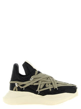 Rick Owens Black Calfskin Athletic Sneakers