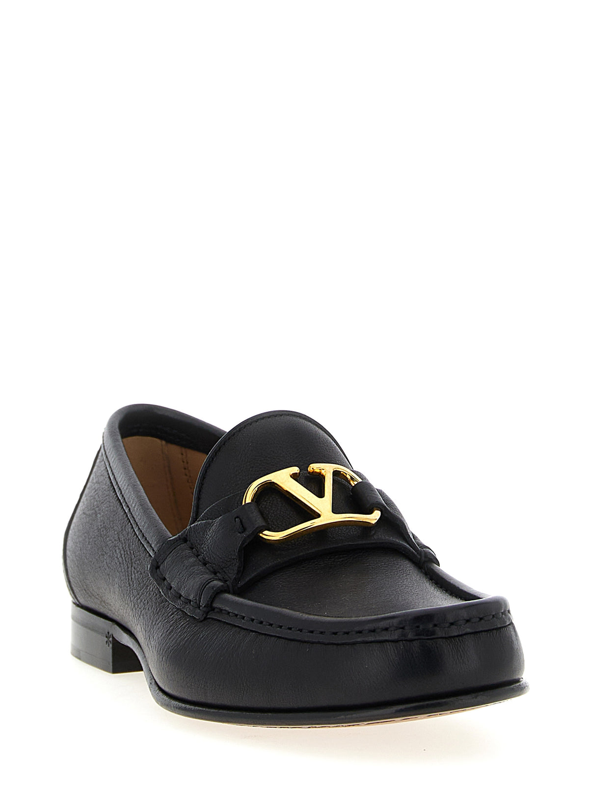 Mocassins à enfiler Valentino Garavani en cuir de buffle noir