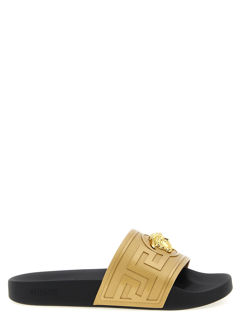 Versace Gold Glass Slides