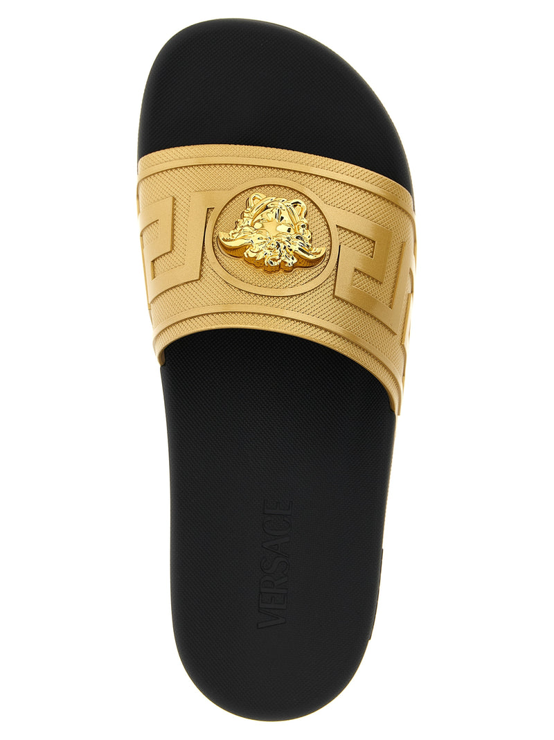 Versace Gold Glass Slides