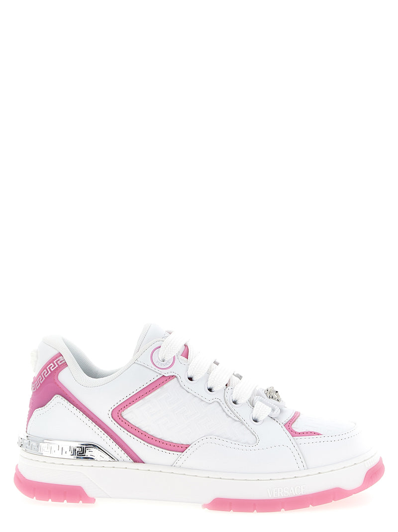 Versace Biggie Basket Multicolor Calfskin Sneakers for Women