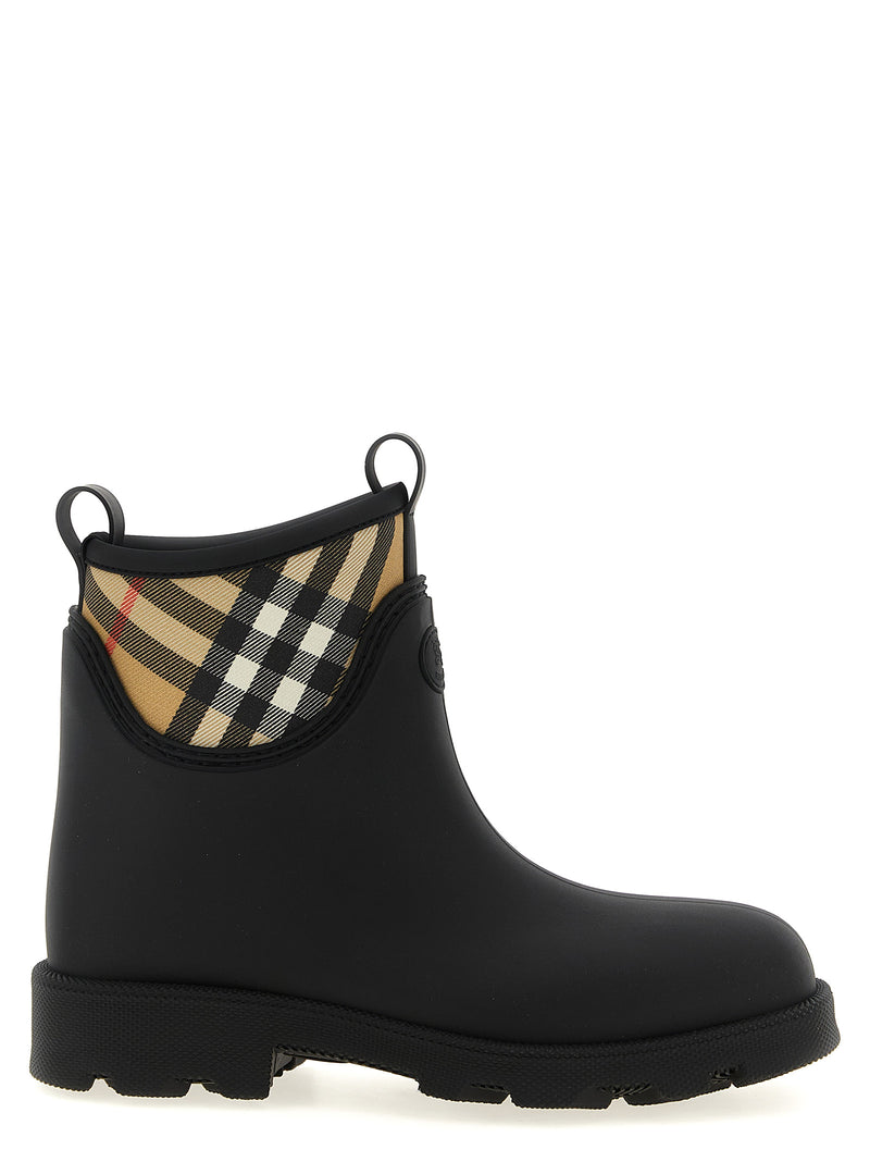 Burberry Black Rubber Ankle Boots