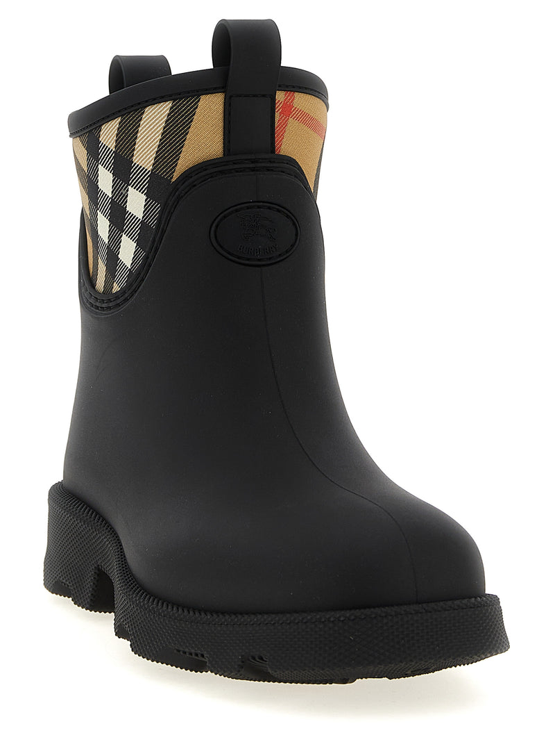Burberry Black Rubber Ankle Boots