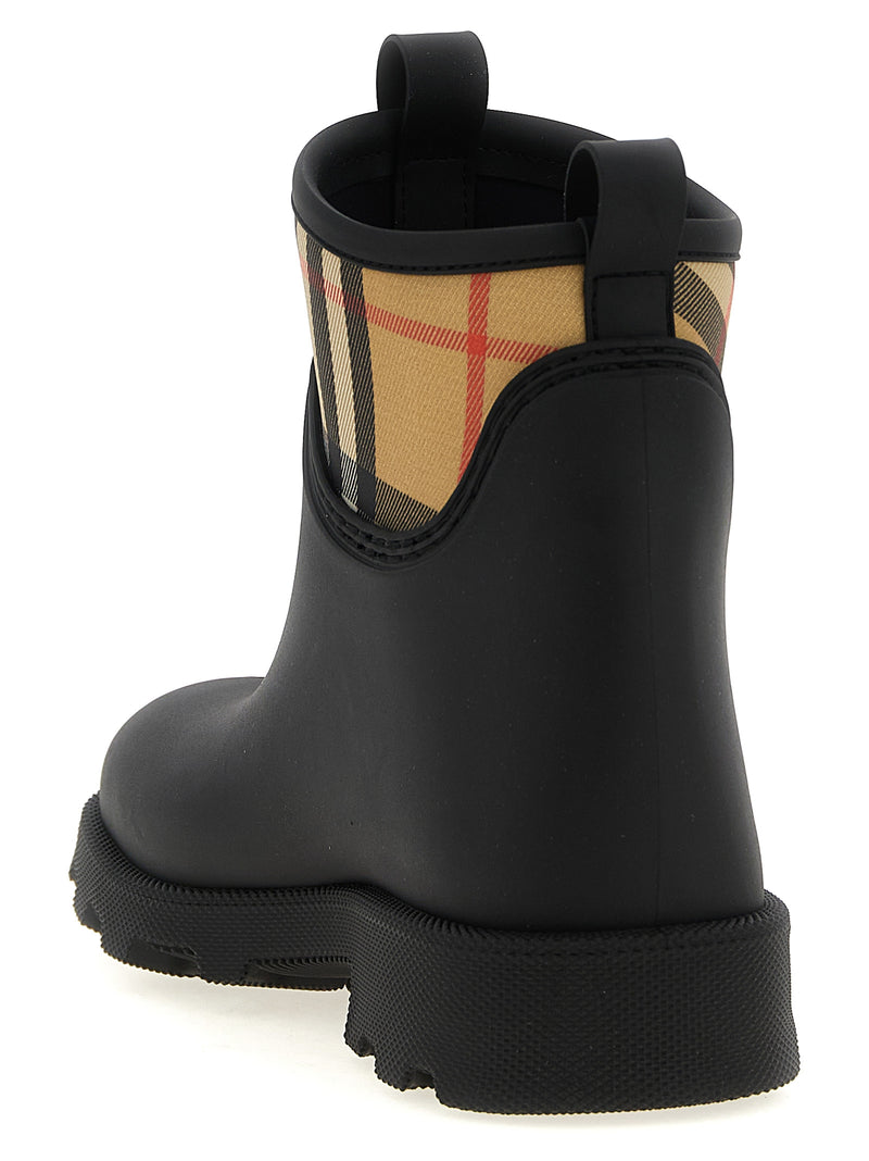 Burberry Black Rubber Ankle Boots