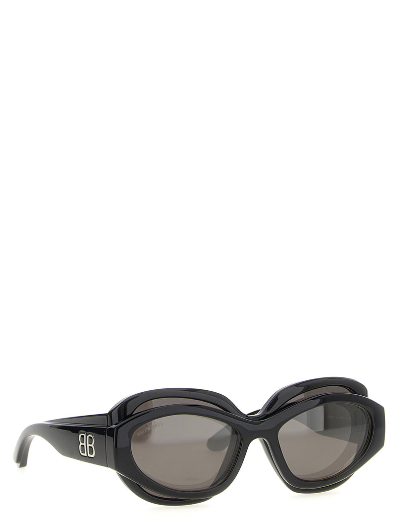 Balenciaga Superbusy Round Black Sunglasses